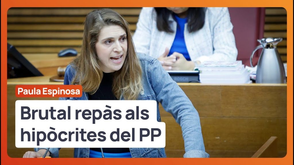 Intervenció de Paula Espinosa a Les Corts Valencianes